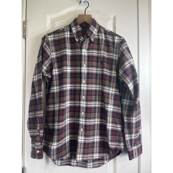 Ralph Lauren Men's Long Sleeve Button Down Shirt Blue Red Green Plaid Size S - Picture 1 of 10